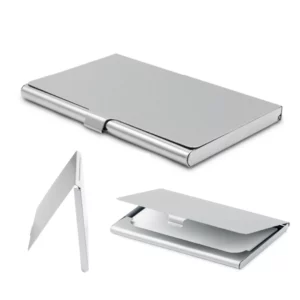 Wizytownik srebrny matowy ETUI NA WIZYTÓWKI metal