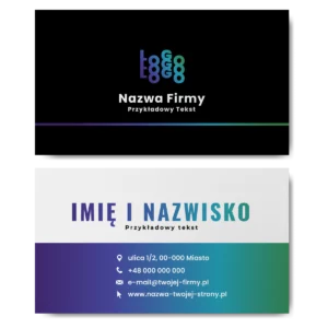 Wizytówki kolorowe 350g 90x50 szablon