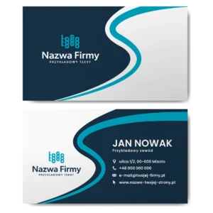 Wizytówki niebieskie mat 350g projekt