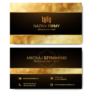 Wizytówki złote 90x50 mat 350g projekt