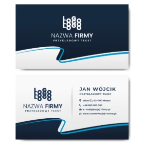 Wizytówki granatowe 350g 90x50 projekt