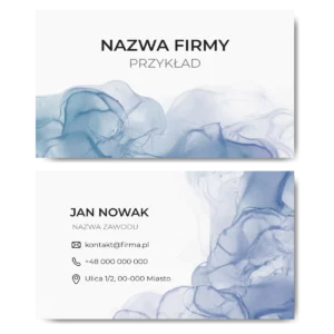 Wizytówki białe akwarelowe projekt
