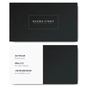 Wizytówki czarno-białe mat 350g projekt
