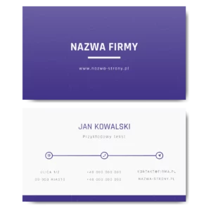 Wizytówki fioletowe mat 350g projekt