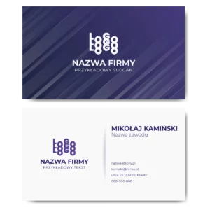 Wizytówki fioletowe mat 350g projekt