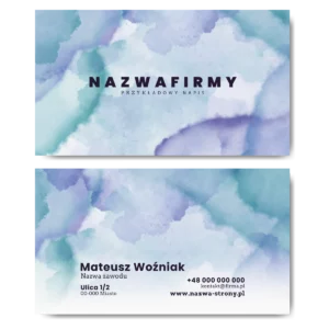 Wizytówki akwarelowe mat 350g projekt