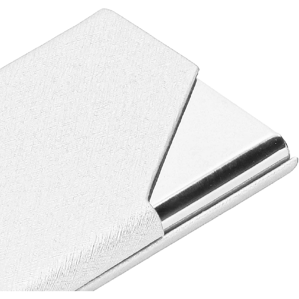 Wizytownik biały METAL etui na magnes na wizytówki - obrazek 6