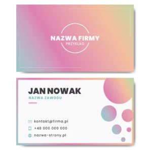 Wizytówki kolorowe ramka 90x50 projekt