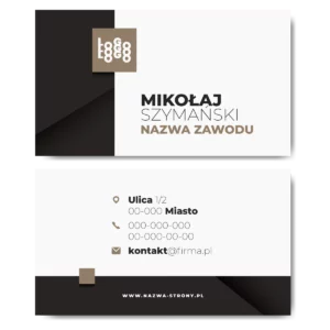 Wizytówki białe beżowe mat 350g projekt
