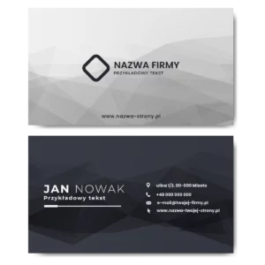 Wizytówki szare mat 350g 90x50 projekt