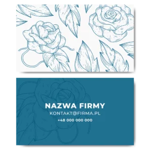 Wizytówki morskie róże mat 350g projekt
