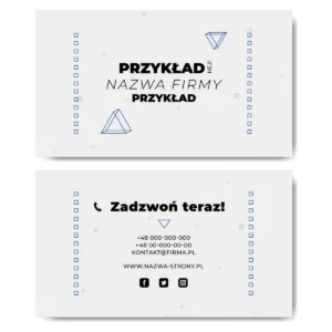 Wizytówki białe mat 350g 90x50 projekt