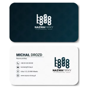 Wizytówki zaokrąglone 350g projekt