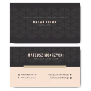 Wizytówki kremowe 90x50 350g projekt