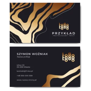 Wizytówki złote 350g 90x50 projekt