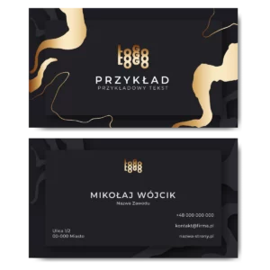 Wizytówki złote 350g 90x50 projekt