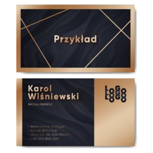 Wizytówki złote 350g 90x50 projekt