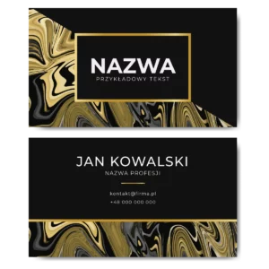 Wizytówki złote 90x50 350g projekt