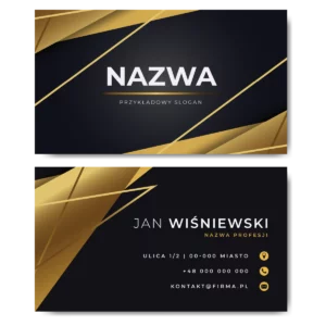 Wizytówki złote 90x50 350g projekt