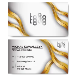 Wizytówki złote 350g 90x50 projekt