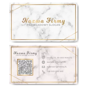 Wizytówki białe QR 350g 90x50 projekt