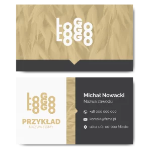 Wizytówki krem brąz 90x50 350g projekt