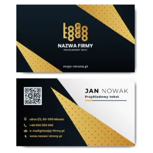 Wizytówki żółte mat 350g QR projekt
