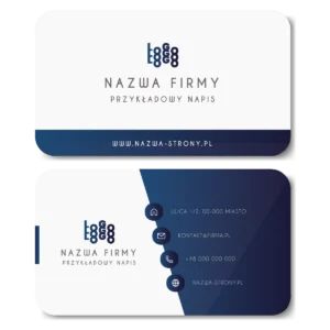 Wizytówki zaokrąglone gotowy projekt