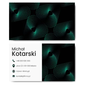 Wizytówki zielone mat 350g projekt