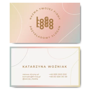 Wizytówki kolorowe mat 350g projekt