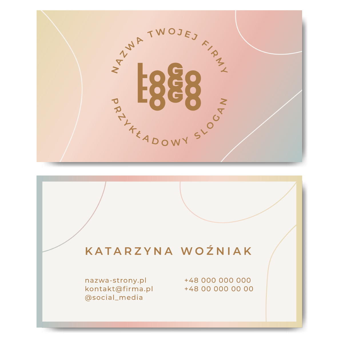 Wizytówki kolorowe mat 350g projekt