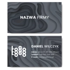 Wizytówki szare mat 350g 90x50 projekt