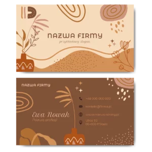 Wizytówki brązowe kremowe 350g projekt