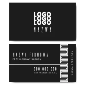Wizytówki czarno-białe mat 350g projekt