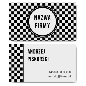 Wizytówki TAXI czarno-białe 50x90 projekt
