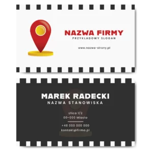 Wizytówki TAXI czarno-białe 90x50 projekt