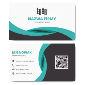 Wizytówki zielone QR mat 350g projekt