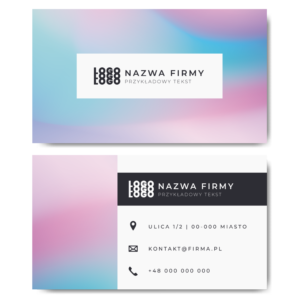 Wizytówki gradient mat 350g projekt