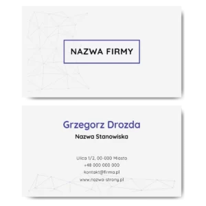 Wizytówki białe mat 350g 90x50 projekt