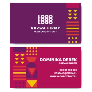 Wizytówki odcienie fioletu mozaika mat 350g 90x50 PROJEKT GRATIS