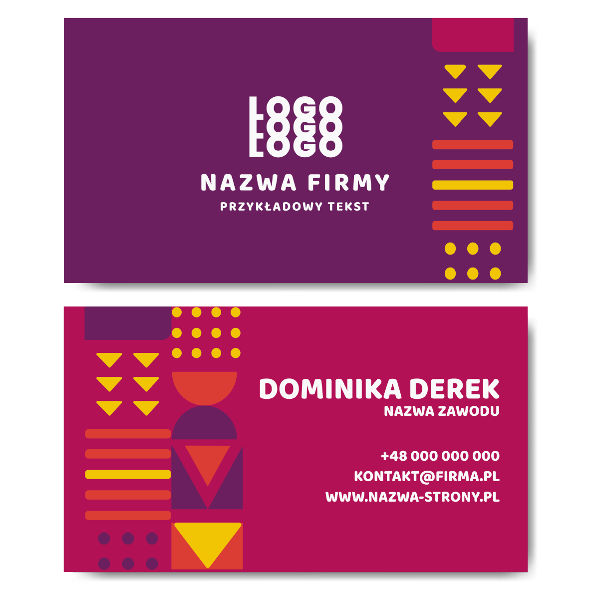 Wizytówki odcienie fioletu mozaika mat 350g 90x50 PROJEKT GRATIS