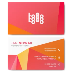 Wizytówki kolorowe 350g 90x50 projekt
