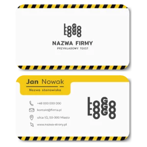 Wizytówki zaokrąglone TAXI 350g projekt
