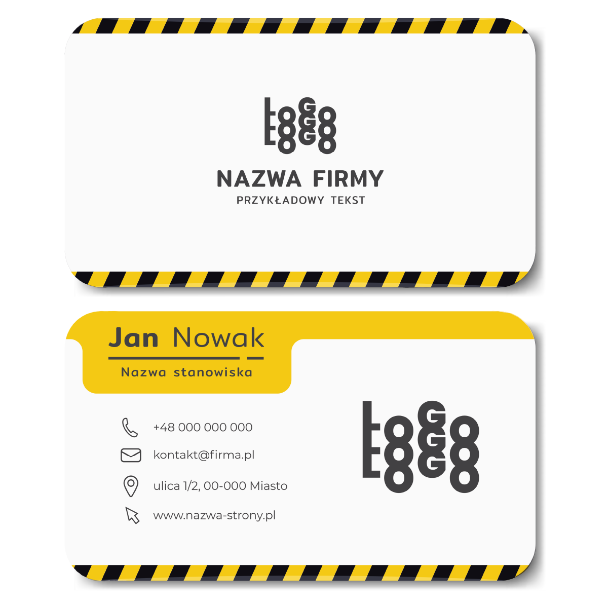 Wizytówki zaokrąglone TAXI 350g projekt