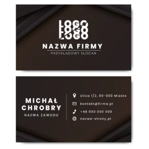 Wizytówki brązowe kreda mat 350g 90x50cm PROJEKT GRATIS