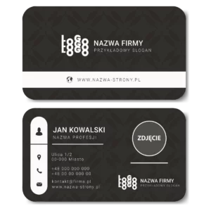 Wizytówki zaokrąglone rogi GRUBE MAT 350g 90x50 PROJEKT W CENIE