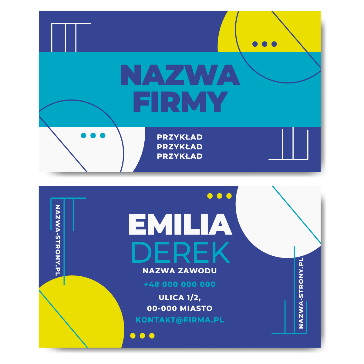 Wizytówki firmowe kreda mat 350g 90x50cm PROJEKT GRATIS