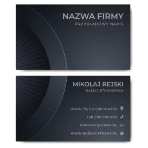 Wizytówki firmowe kreda mat 350g 90x50cm PROJEKT GRATIS