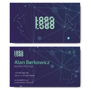 Wizytówki firmowe nowoczesne mat 350g 90x50cm PROJEKT GRATIS