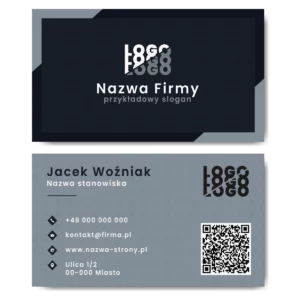Wizytówki odcienie szarości kod QR mat 350g 90x50 PROJEKT GRATIS
